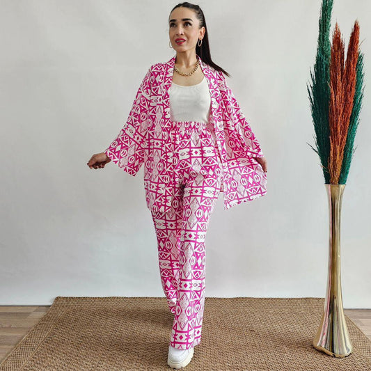 STYLISH ZEBRA PRINT CO-ORD SET Pink