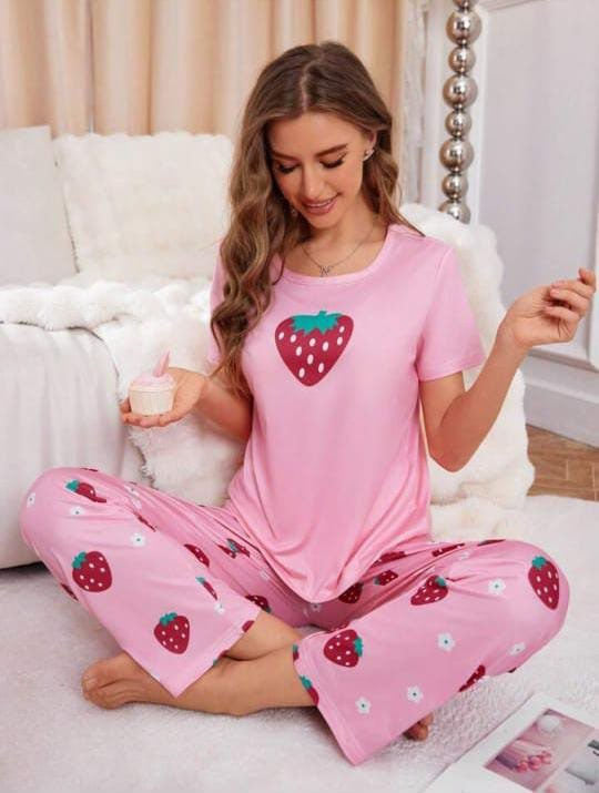 Berry Sweet Dress Pajama Set