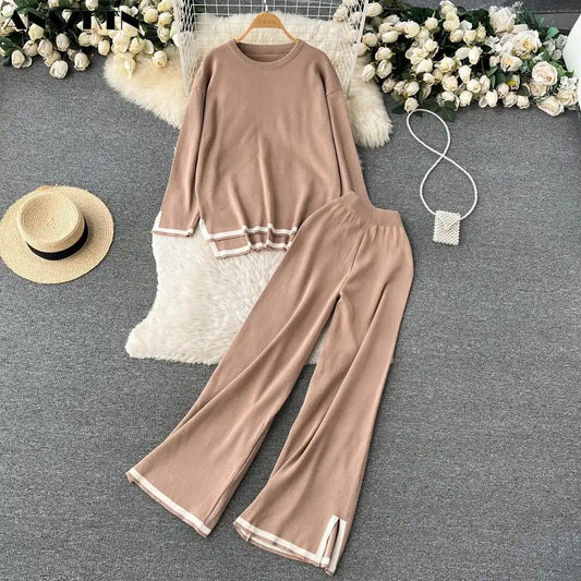 Winter Oversize Track suit Beige Brown