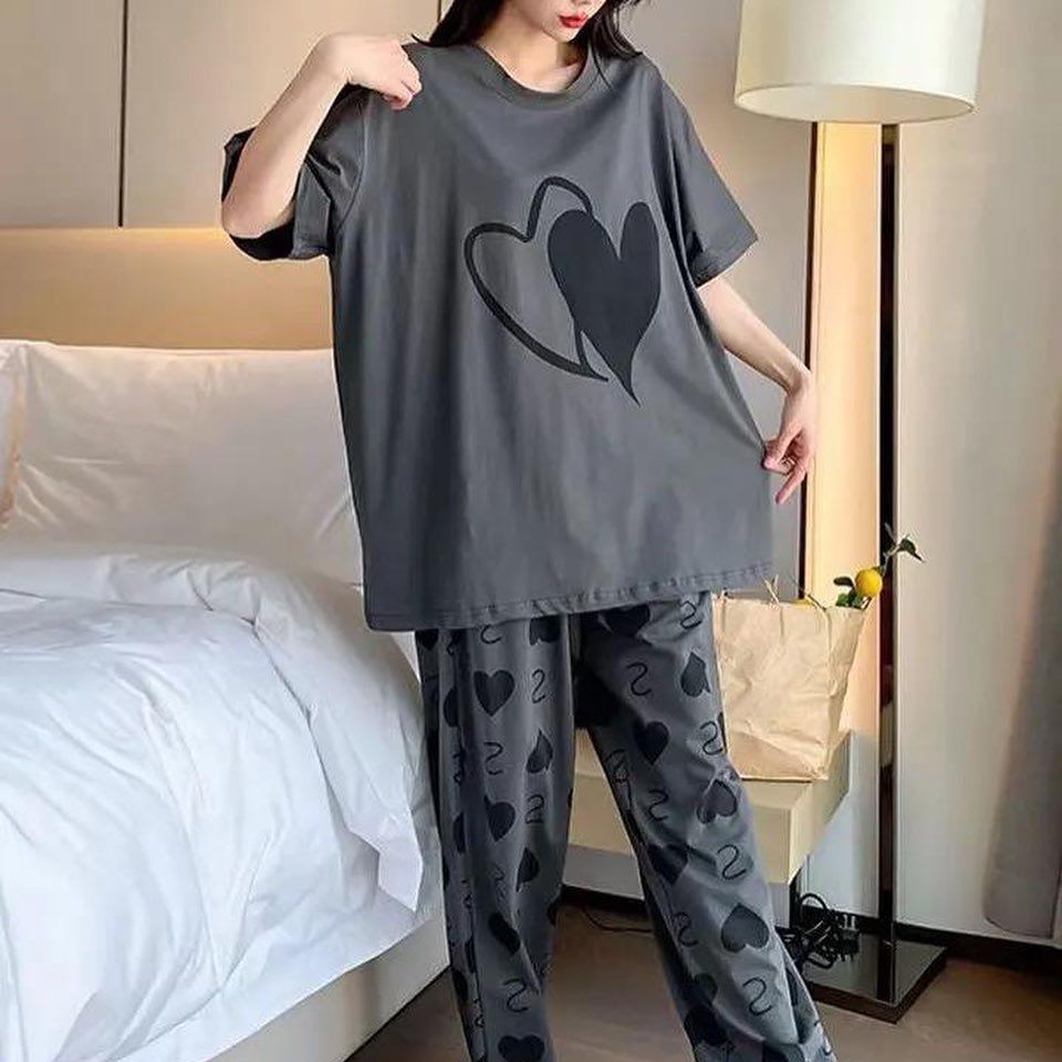 Dark Grey Heart PJ Nightdress