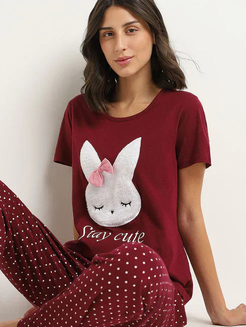 Stay Cute Bunny Pajama Set