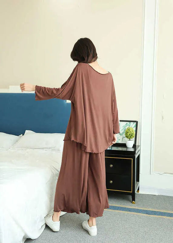 Brown Daisy Loose Style loungewear