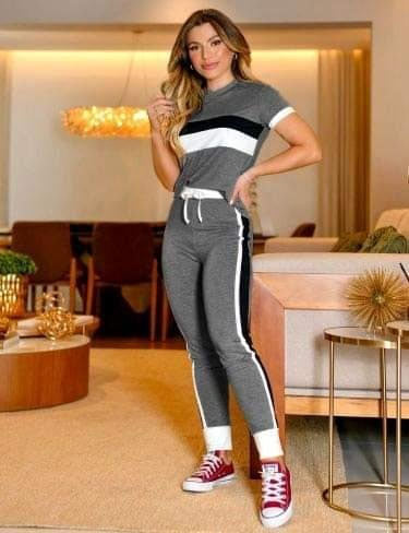 Dark Blue Double Panel Tracksuit For Women