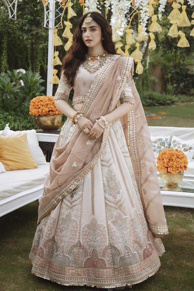 Front And Back Full Embroidered Pearls Punch With Mirror Work