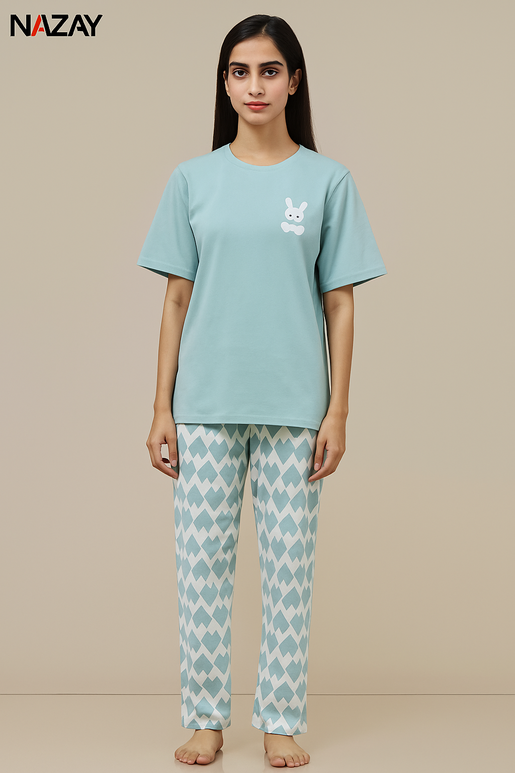 Light Blue And White PJ Nightsuit