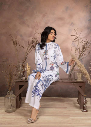Azure Vase Swiss Lawn Co-ord Set