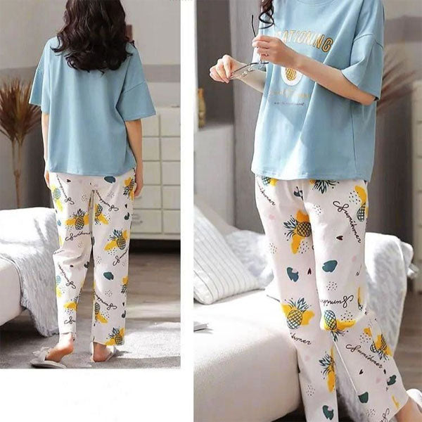 Sky Blue Vacationing Pajama Set