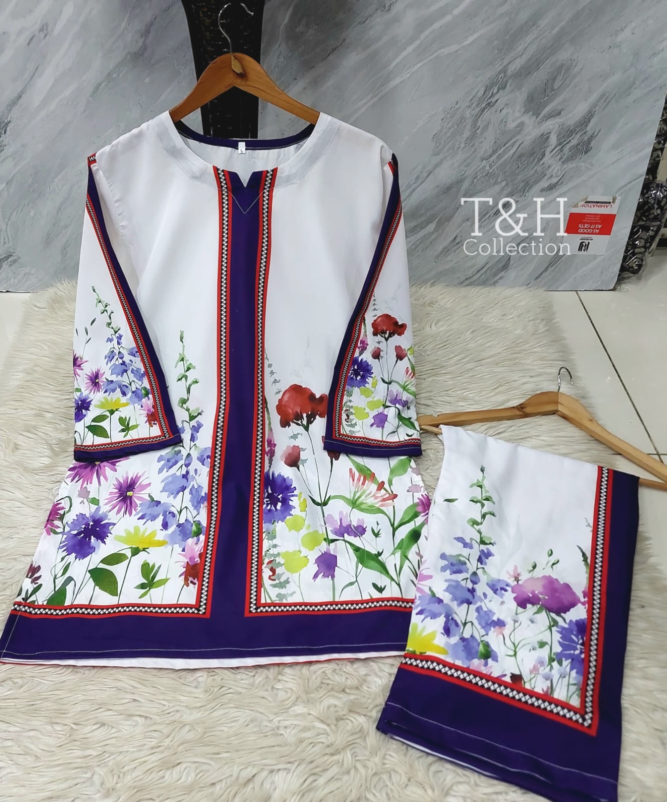 Digital printed codd set Blue & White