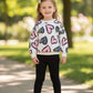 Black & White heart printed kid set