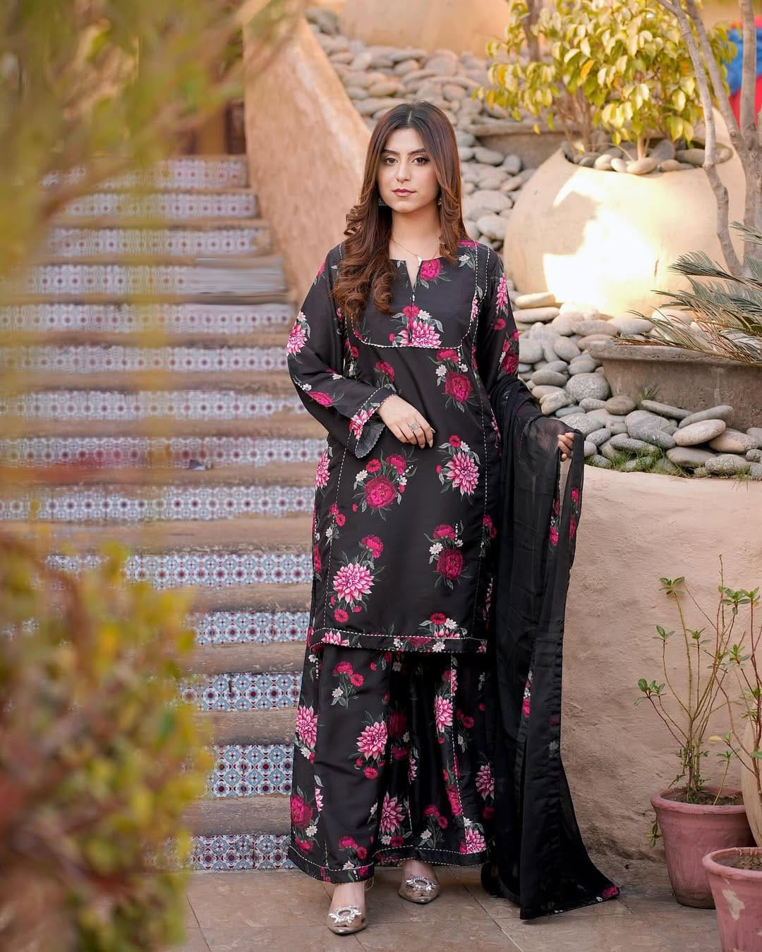 Digital Print Plaza 2pc Black