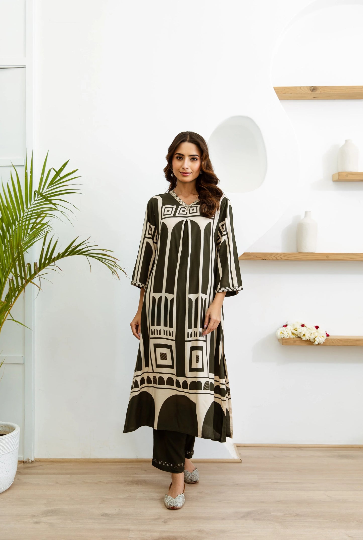 Black & White Kurti