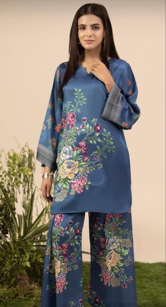 Sapphire Bloom Swiss Lawn Co-ord Set