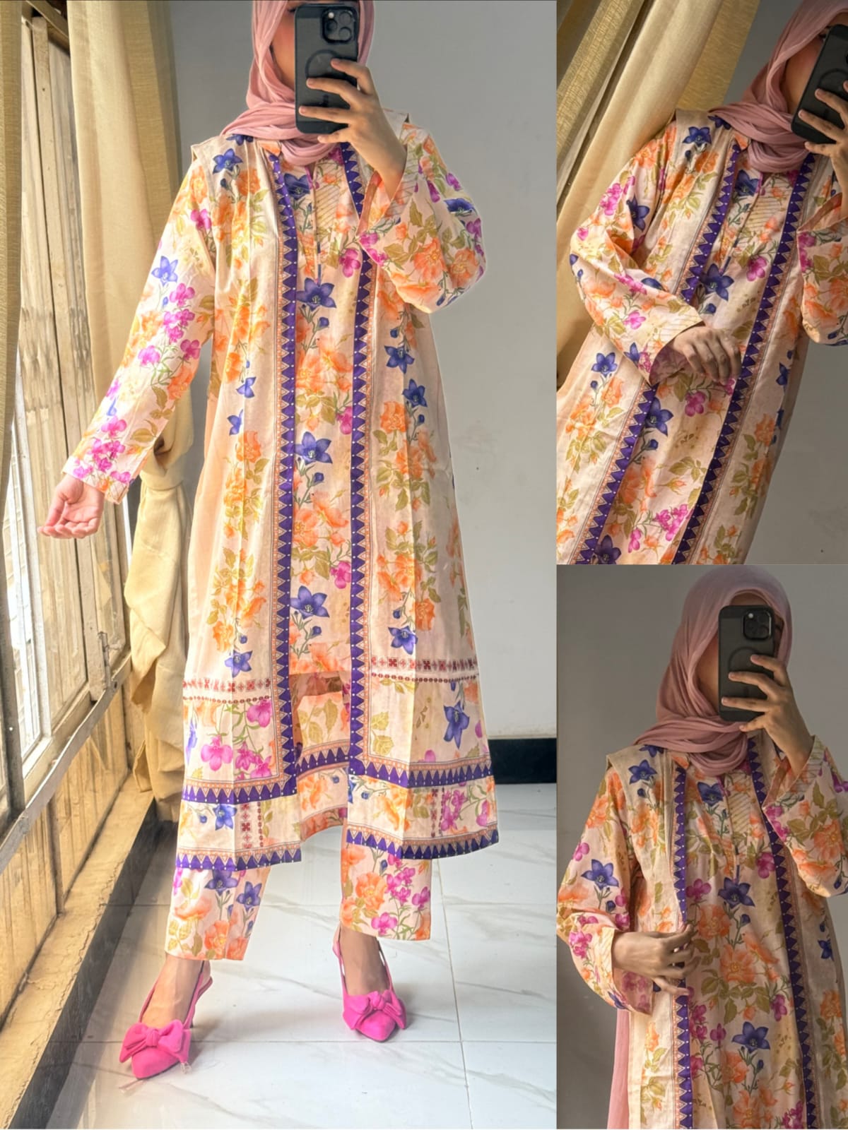 Snowdrop Pink vibrant multi