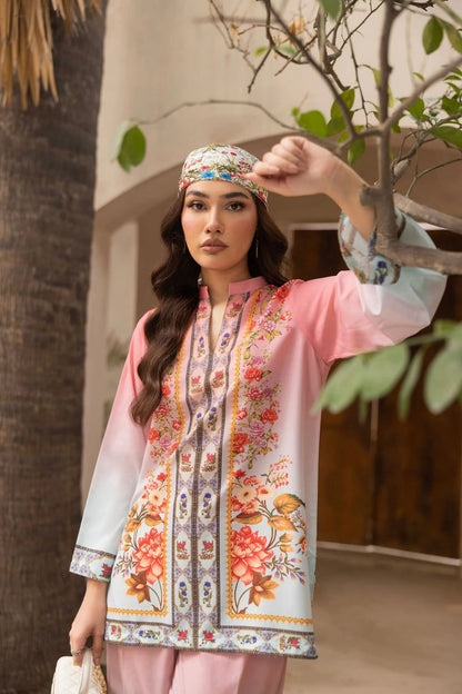 Digital printed cord set Flower