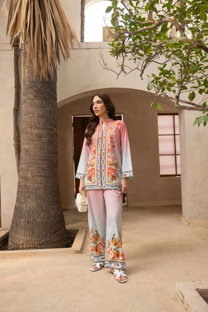 Digital printed cord set Flower