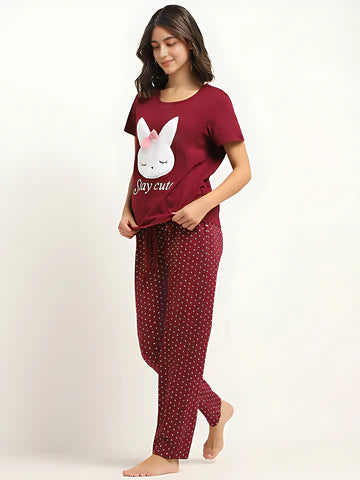 Stay Cute Bunny Pajama Set