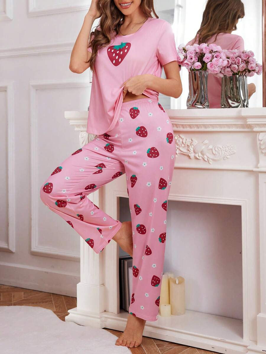 Berry Sweet Dress Pajama Set