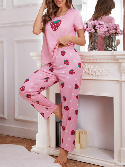 Berry Sweet Dress Pajama Set
