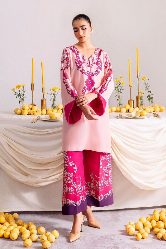 Digital printed cord set Pink