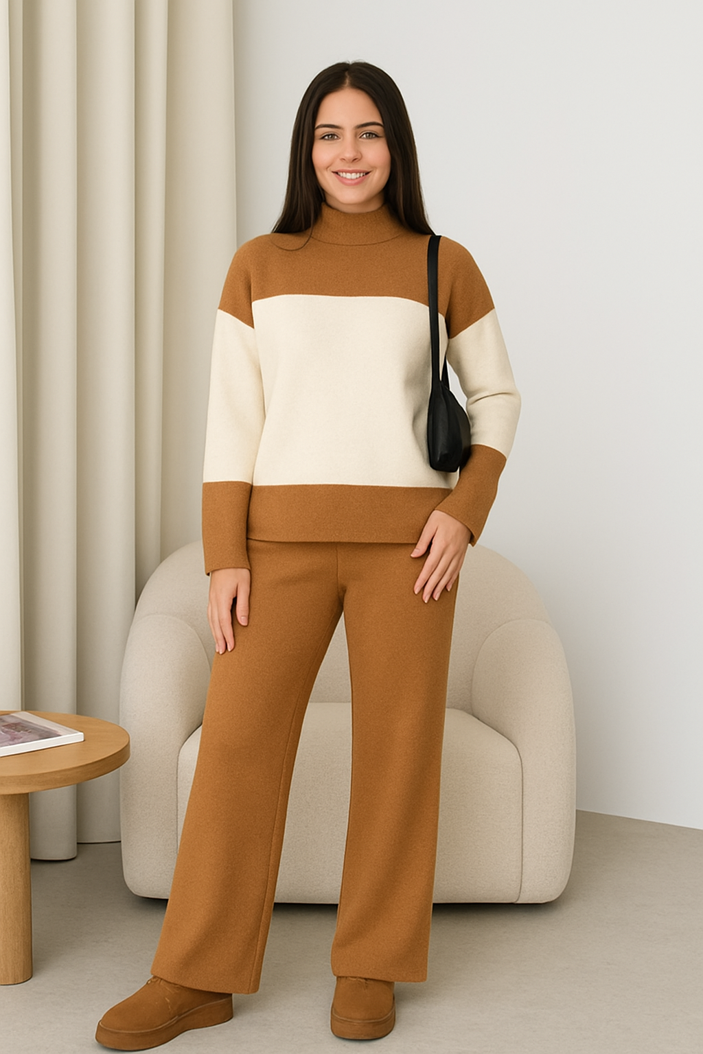 Brown Drop Shoulder Longewear