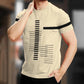 Strip Printed Beige Fit-T Shirt