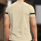 Strip Printed Beige Fit-T Shirt