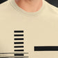 Strip Printed Beige Fit-T Shirt