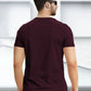 Leaf Printed Maroon Fit-T Shirt