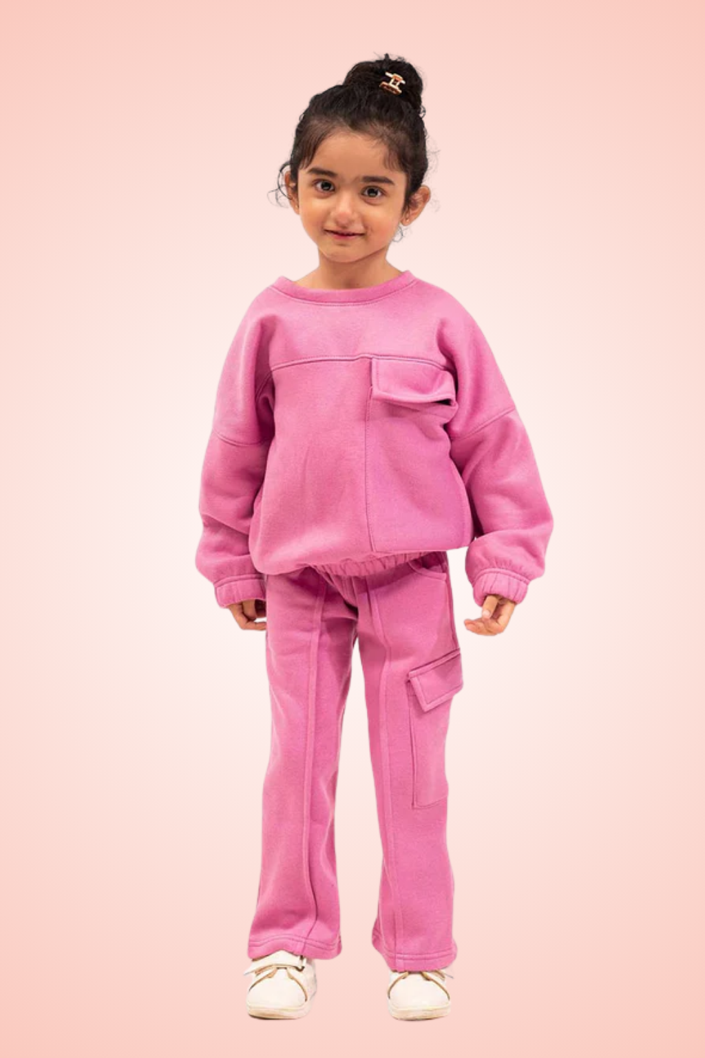Pink Warm Sweetshirt & Trauser SET