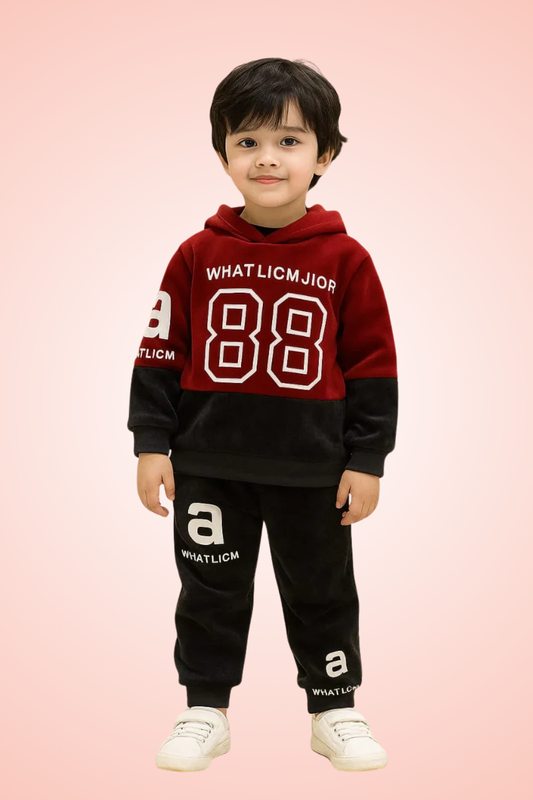 Red Fashion Hoodie Set