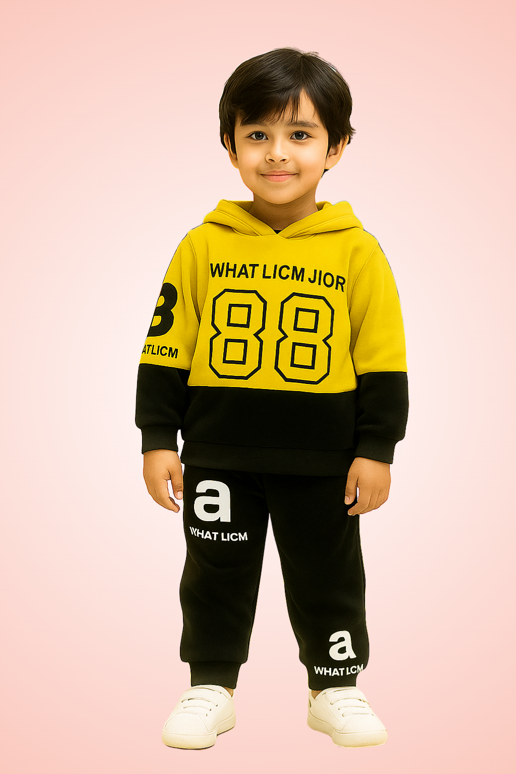 Yellow Fashion Hoodie Set