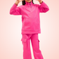 Hot Pink Cargo Truser Set