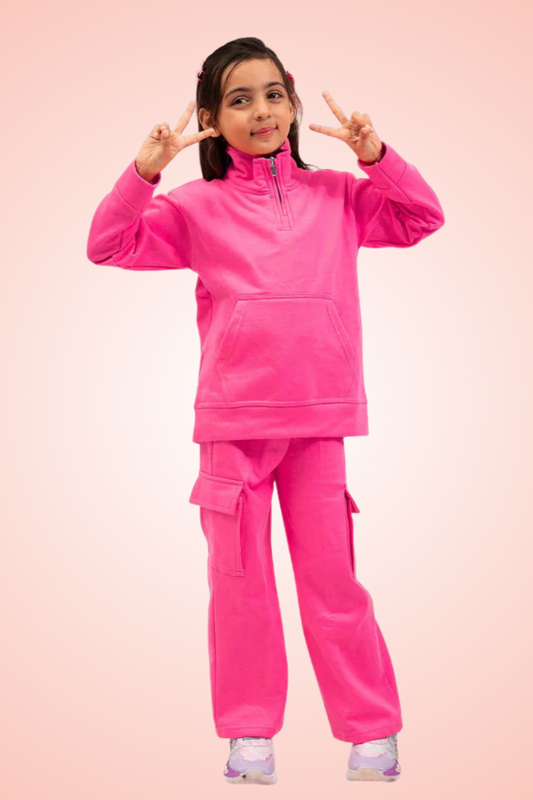Hot Pink Cargo Truser Set