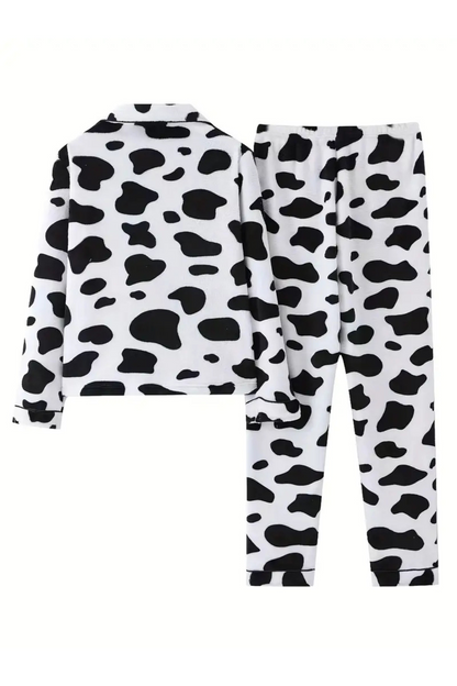 Adorable Cow Flannel Pajama Set