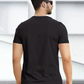 Leaf Printed Black Fit-T Shirt