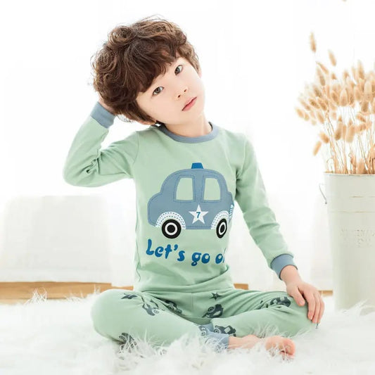 Mint Green Car Printed Kids (Each)