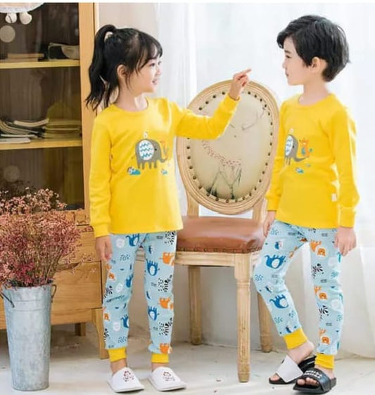 Blue & Yellow eliphent Printed Kids (Each)